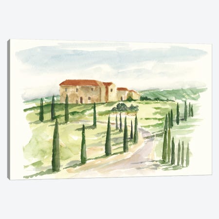 Watercolor Tuscan Villa I Canvas Print #EHA334} by Ethan Harper Canvas Print