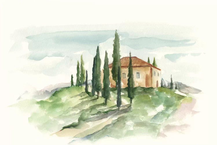 Watercolor Tuscan Villa II