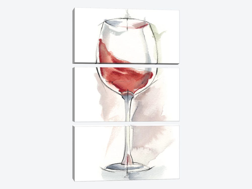 Wine Glass Study IV by Ethan Harper 3-piece Canvas Art Print