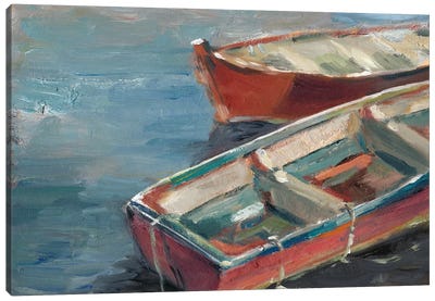 By The Lake I Canvas Art Print - Rowboat Art