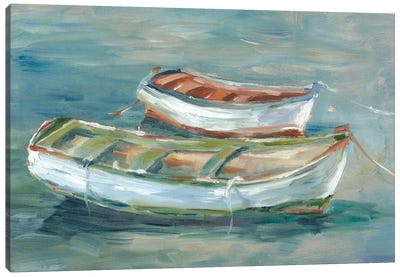 By The Shore II Canvas Art Print - Rowboat Art