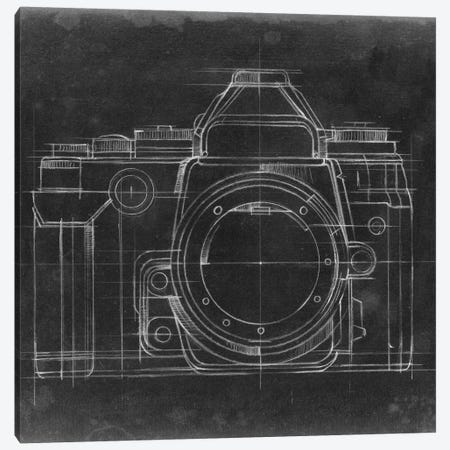 Camera Blueprints IV Canvas Print #EHA347} by Ethan Harper Canvas Wall Art