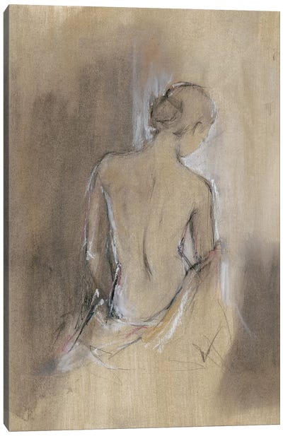 Contemporary Draped Figure II Canvas Art Print - Nude Art