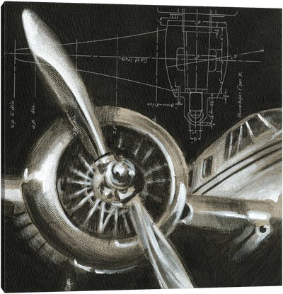 Aerial Navigation I Canvas Art Print - Airplane Art