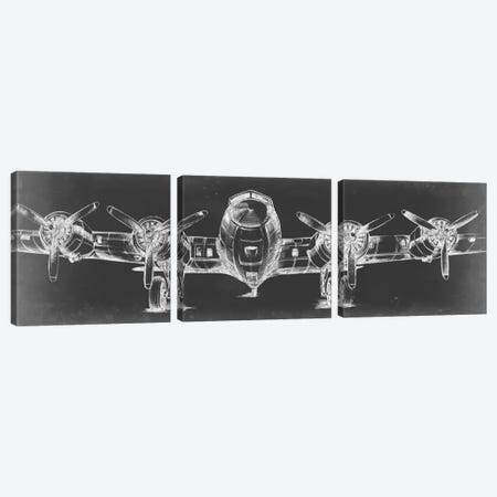 Graphic Plane Triptych Canvas Print Set #EHA3HSET002} by Ethan Harper Canvas Wall Art