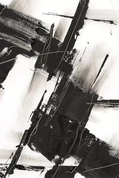Large Black & White Art - Canvas Prints: Diagonal Matrix I by Ethan Harper