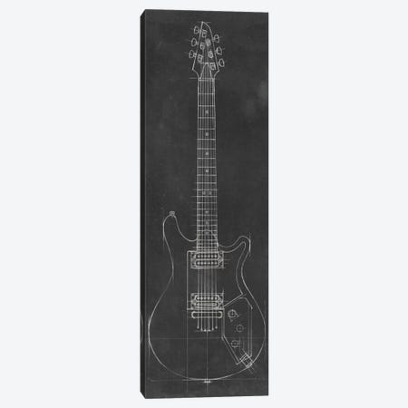 Electric Guitar Blueprint II Canvas Print #EHA41} by Ethan Harper Canvas Print