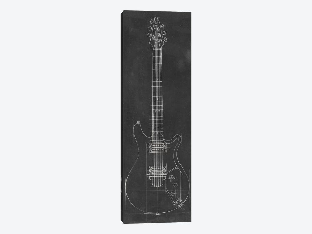Electric Guitar Blueprint II by Ethan Harper 1-piece Art Print