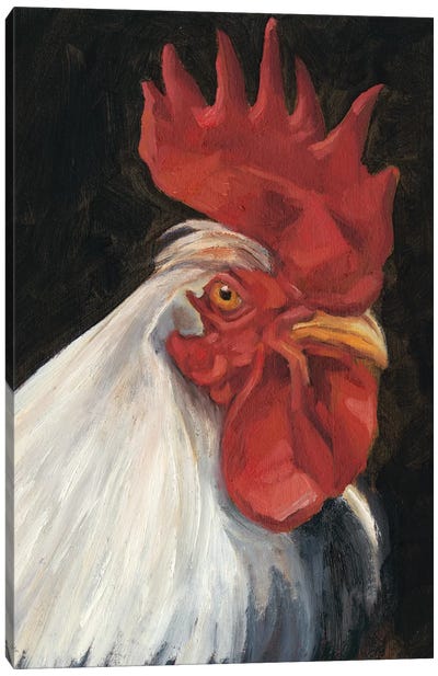 Rooster Portrait I Canvas Art Print - Chicken & Rooster Art