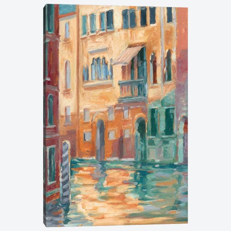 Sunset On The Canal II Canvas Print #EHA444} by Ethan Harper Canvas Art Print