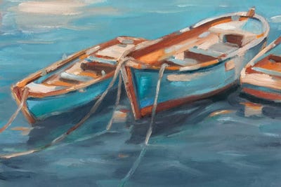 Tethered Row Boats I by Ethan Harper framed wall art