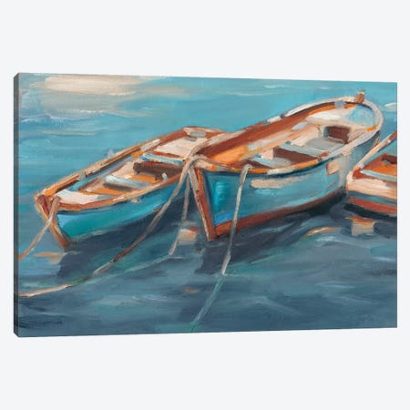 Tethered Row Boats I Canvas Print #EHA445} by Ethan Harper Canvas Print