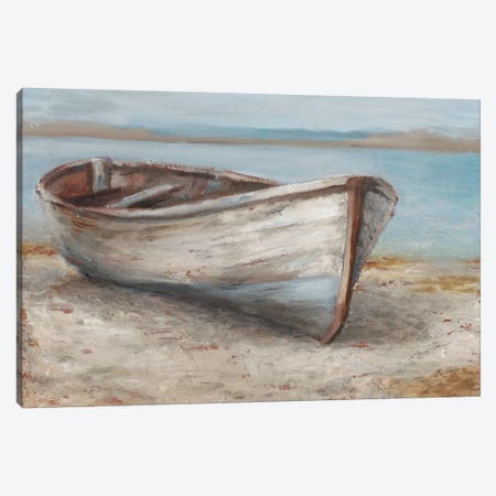 Whitewashed Boat I Canvas Print #EHA447} by Ethan Harper Art Print