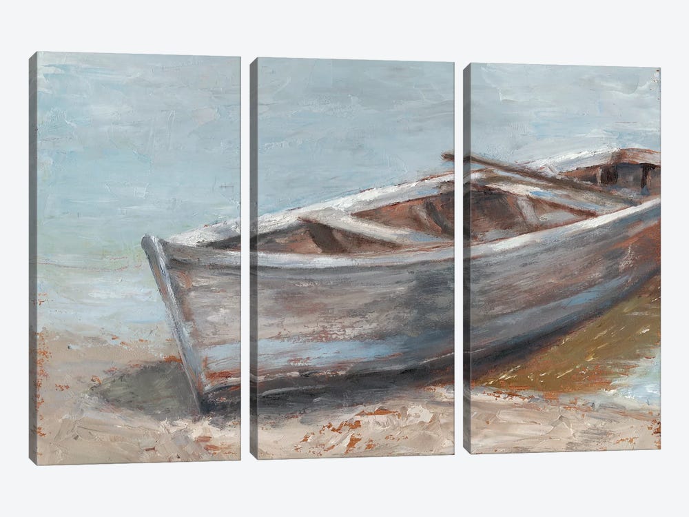 Whitewashed Boat II by Ethan Harper 3-piece Canvas Wall Art