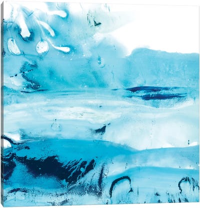 Blue Currents IV Canvas Art Print - Ethan Harper