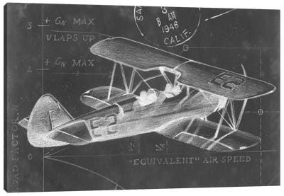 Flight Schematic I Canvas Art Print - Airplane Art