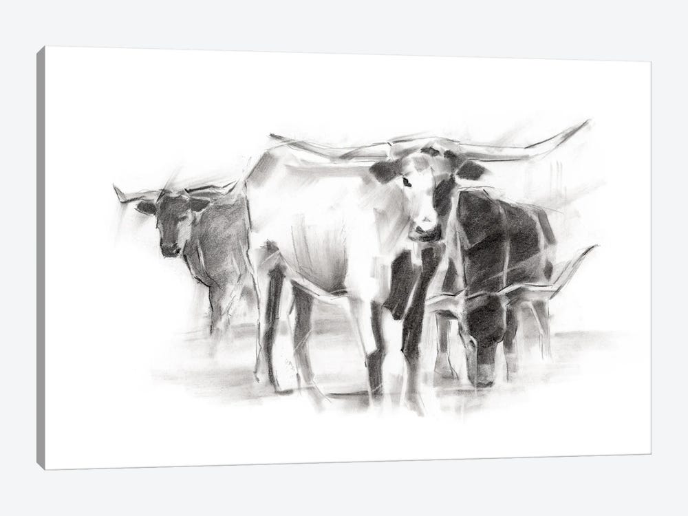 Contemporary Cattle II 1-piece Canvas Print