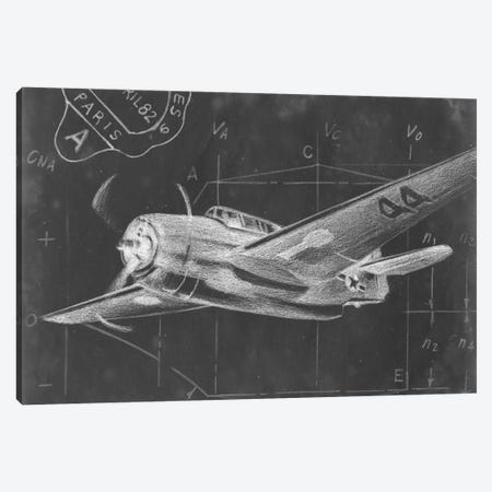 Flight Schematic II Canvas Print #EHA47} by Ethan Harper Canvas Wall Art