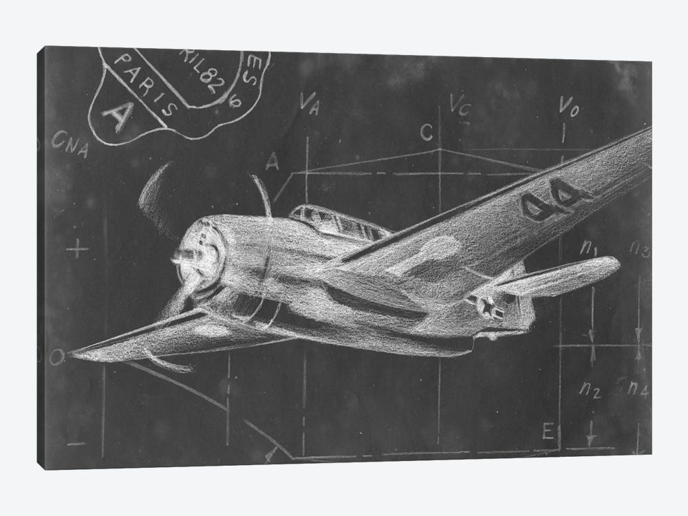 Flight Schematic II by Ethan Harper 1-piece Canvas Print