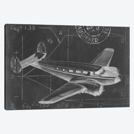 Flight Schematic IV Canvas Print #EHA49} by Ethan Harper Canvas Art Print