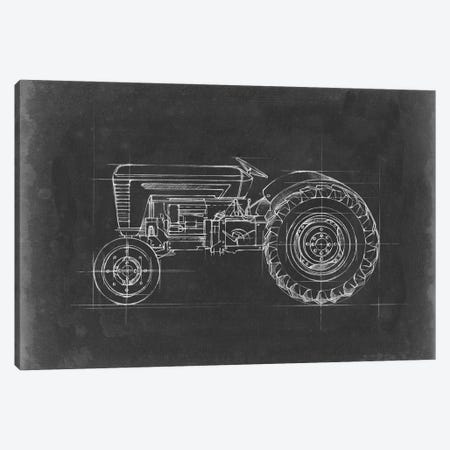 Tractor Blueprint I Canvas Print #EHA513} by Ethan Harper Canvas Wall Art