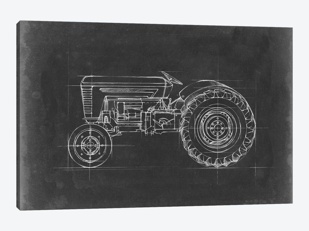 Tractor Blueprint I by Ethan Harper 1-piece Canvas Art Print