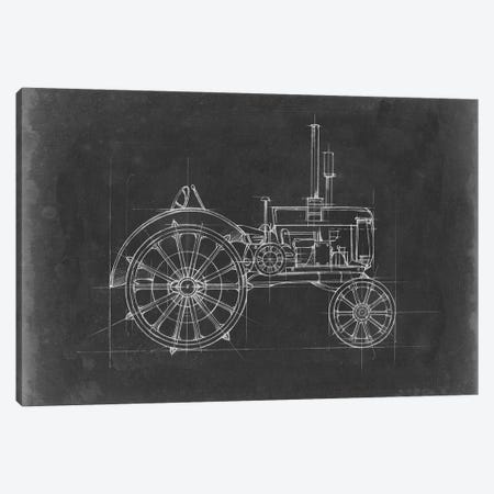 Tractor Blueprint II Canvas Print #EHA514} by Ethan Harper Canvas Art Print