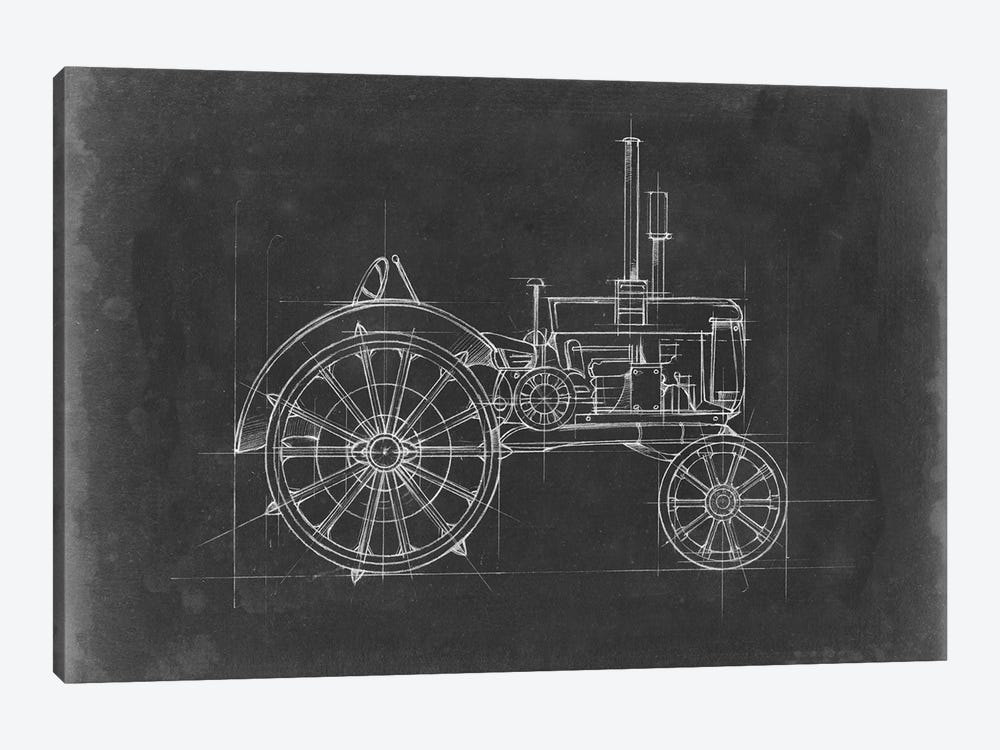Tractor Blueprint II by Ethan Harper 1-piece Canvas Wall Art
