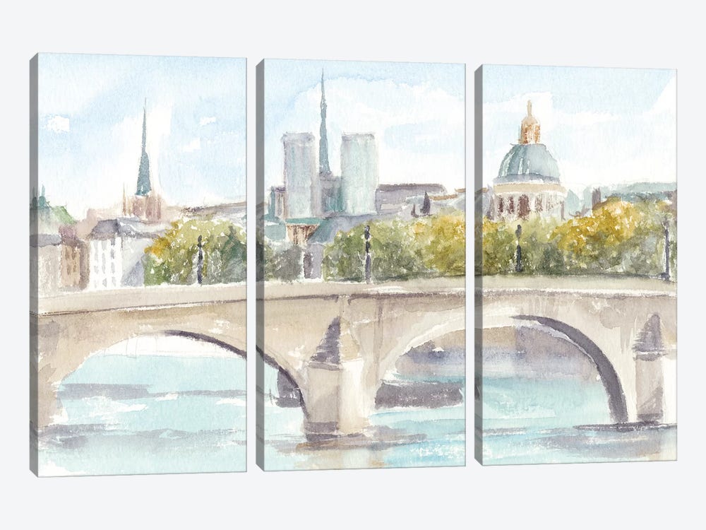 French Bridge Study I by Ethan Harper 3-piece Canvas Print