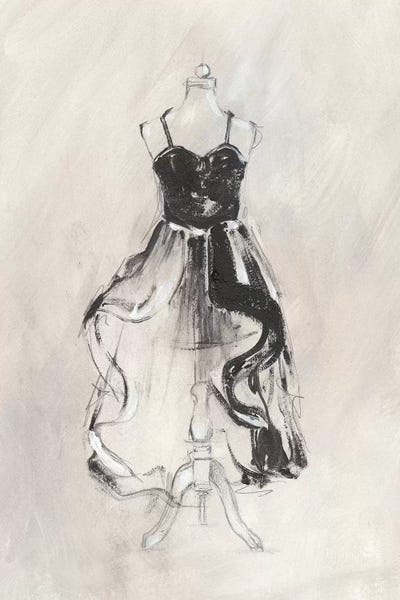 Fashion Illustrations: Black Evening Gown II by Ethan Harper