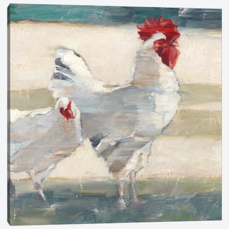 Chicken Yard I Canvas Print #EHA590} by Ethan Harper Canvas Artwork