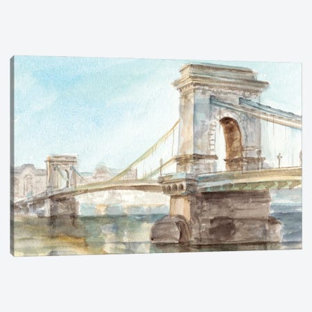 Iconic Watercolor Bridge I Canvas Print #EHA594} by Ethan Harper Canvas Art Print