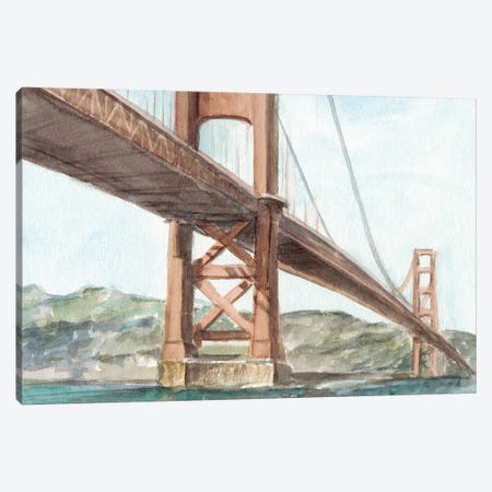 Iconic Watercolor Bridge III Canvas Print #EHA596} by Ethan Harper Canvas Art Print