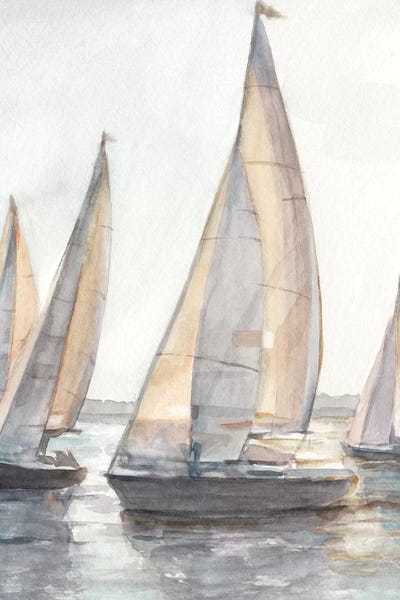 Kids Nautical Art: Plein Air Sailboats I by Ethan Harper