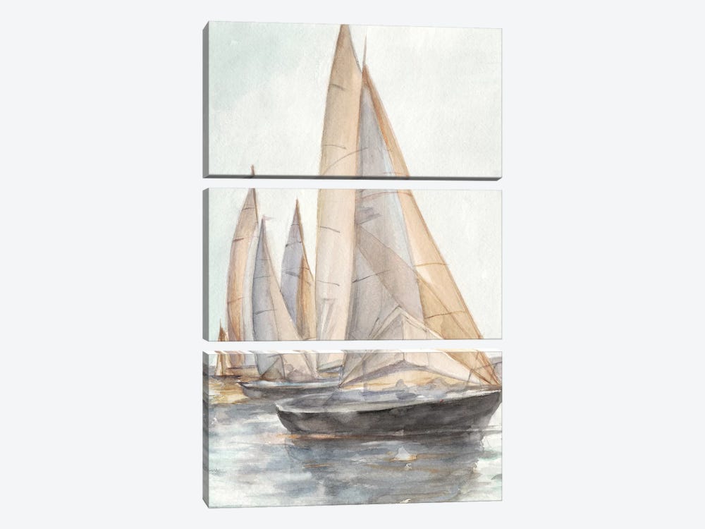 Plein Air Sailboats II by Ethan Harper 3-piece Canvas Art