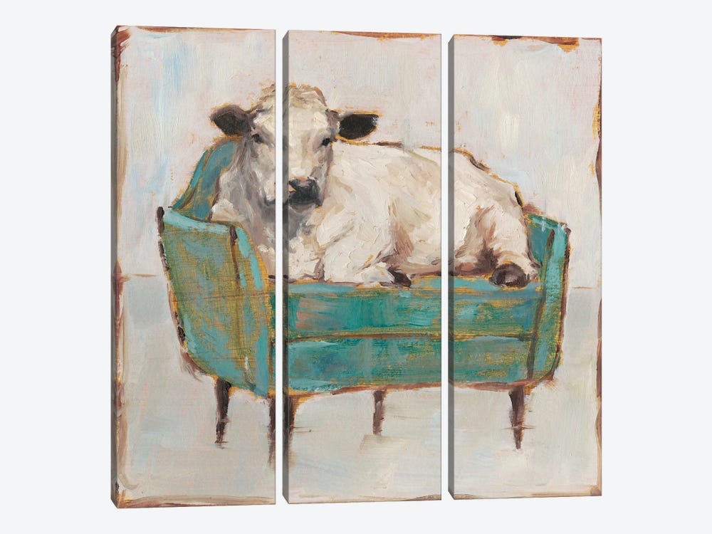 Moo-ving In I by Ethan Harper 3-piece Canvas Artwork