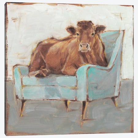 Moo-ving In IV Canvas Print #EHA635} by Ethan Harper Canvas Art