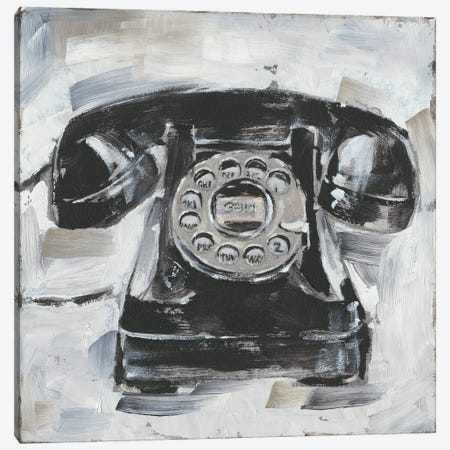 Retro Phone I Canvas Print #EHA642} by Ethan Harper Canvas Artwork
