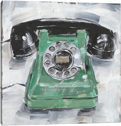 Retro Phone III Canvas Art Print - Ethan Harper