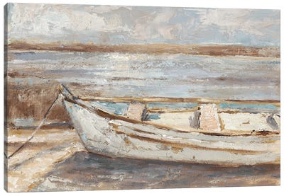 Weathered Rowboat II Canvas Art Print - By Water