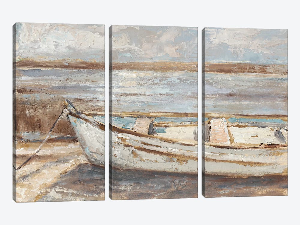 Weathered Rowboat II by Ethan Harper 3-piece Canvas Art Print