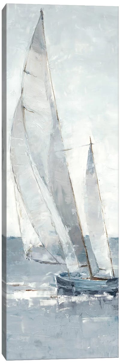 Grey Seas I Canvas Art Print - Rowboat Art