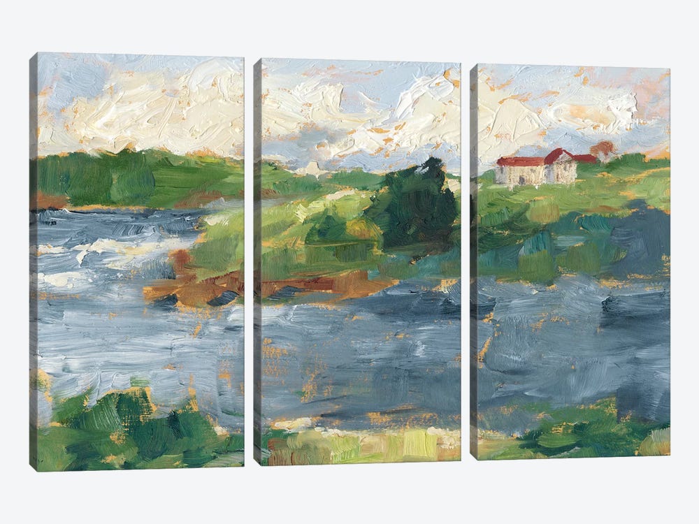 Lakeside Cottages IV by Ethan Harper 3-piece Canvas Art