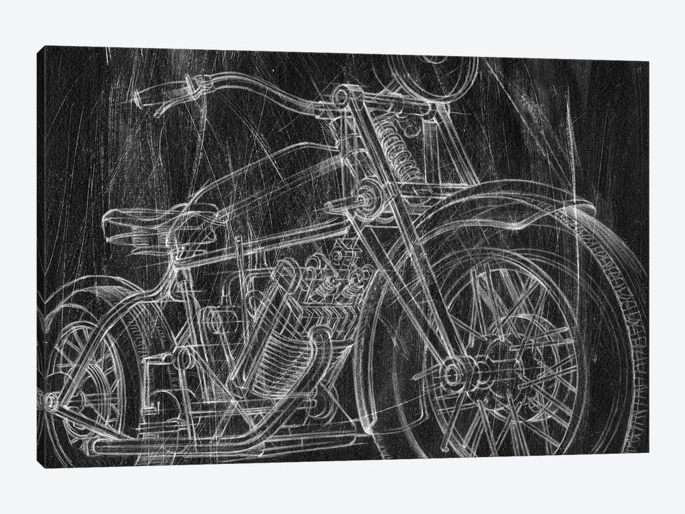 Motorcycle Mechanical Sketch I by Ethan Harper 1-piece Canvas Print