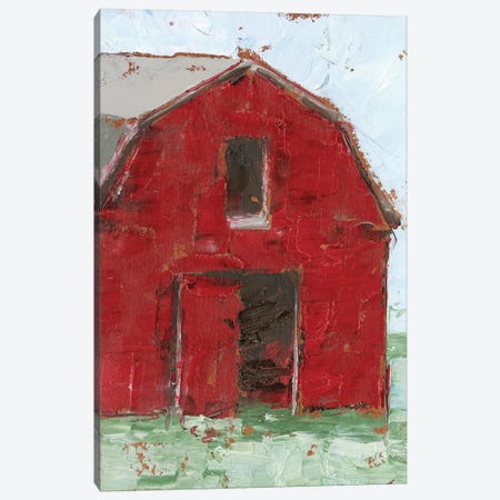 Big Red Barn I Canvas Print #EHA693} by Ethan Harper Art Print