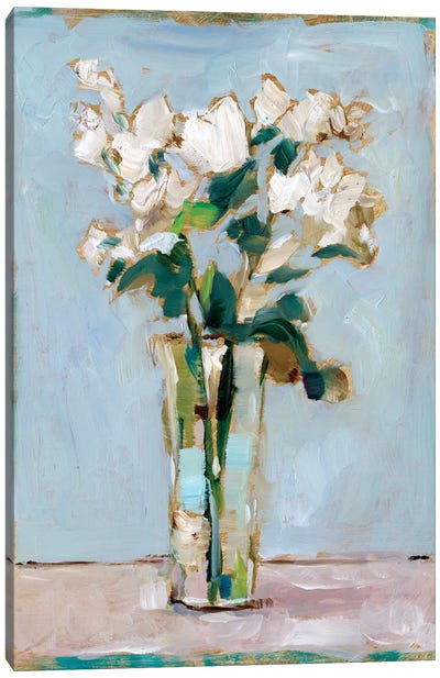 White Floral Arrangement I Canvas Art Print - Ethan Harper