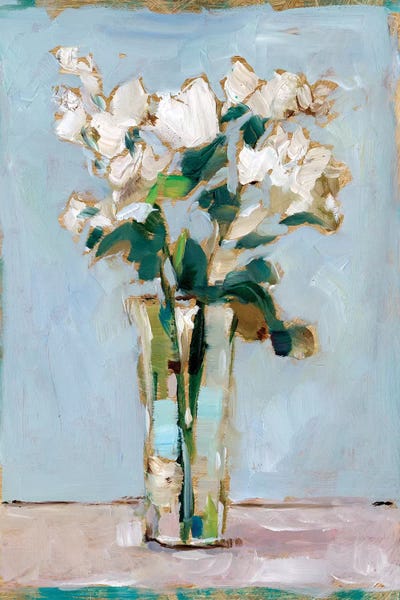 Botanical Still Life: White Floral Arrangement I by Ethan Harper