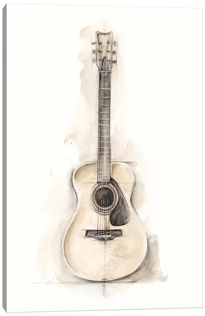Ethan’s Guitar I Canvas Art Print - Guitar Art