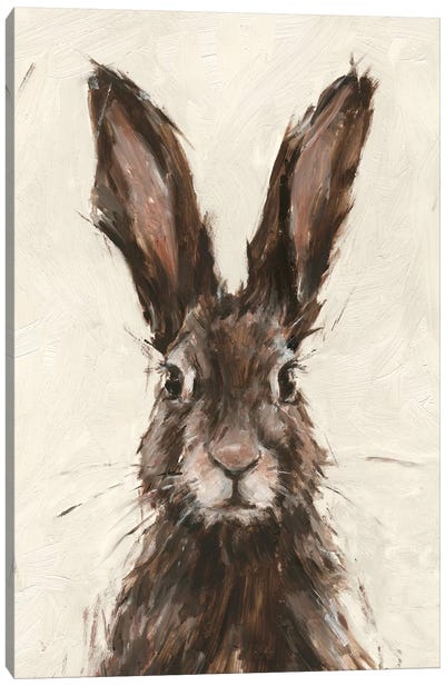 European Hare I Canvas Art Print - Rabbit Art