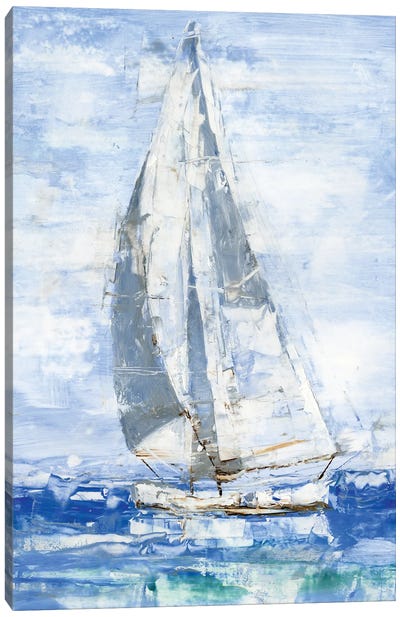 Blue Sails I Canvas Art Print - Sailboat Art